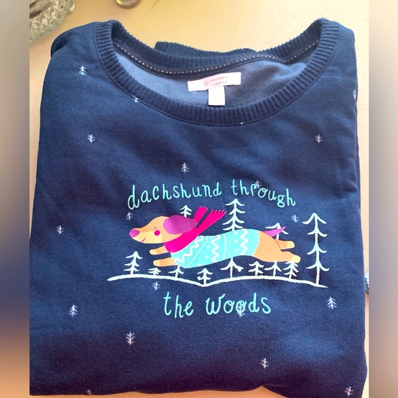 NWT LC Lauren Conrad Fleece Pajama Top - Picture 4 of 6